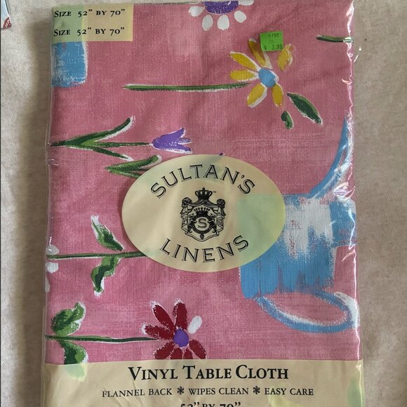 Vinyl Vintage Tablecloth Bundle; Thanksgiving Fall Spring Easter 52'' By 70'' - Picture 8 of 10